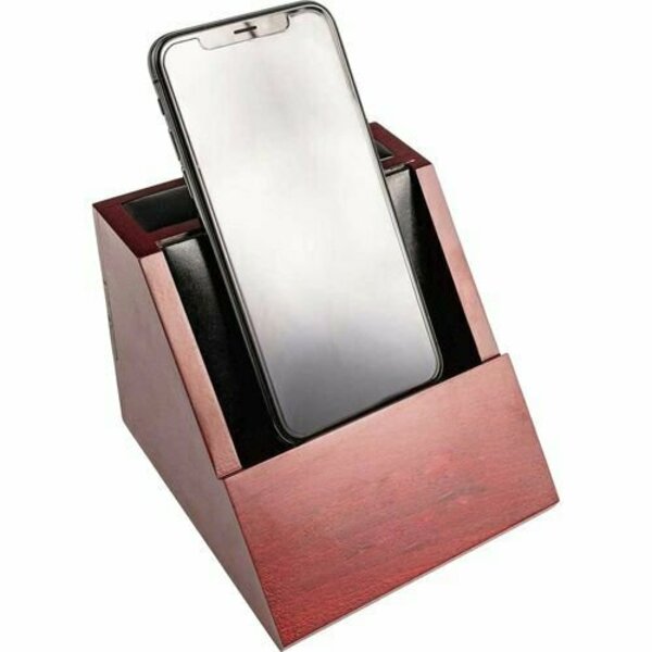 Dacasso Cell Phone Holder, 5-1/10inx4-3/5inx4in, Rosewood/BK DACA8050